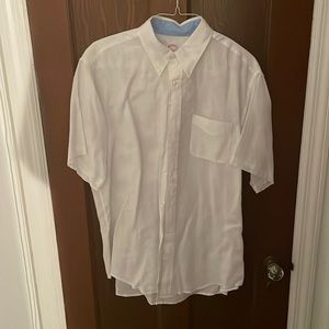 100% linen Mens Brooks brothers shirt; white